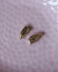 Minimalist Gold Tone Clip Ons