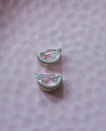 Load image into Gallery viewer, Gold Silver Half Hoops
