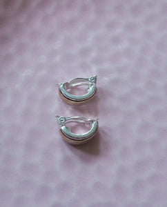 Gold Silver Half Hoops