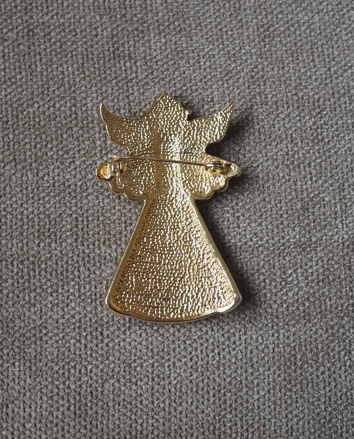 Enamel Angel Brooch