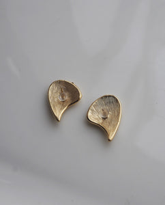 Beige Enamel Earrings