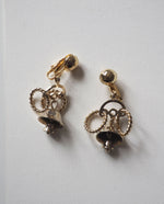 Load image into Gallery viewer, Gold Tone Vintage Bell Drop Earrings
