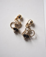 Load image into Gallery viewer, Gold Tone Vintage Bell Drop Earrings
