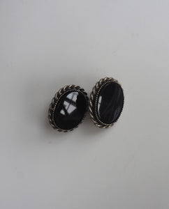 Black Stone Earrings