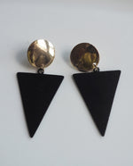 Load image into Gallery viewer, Black Geometric Shaped Earrings
