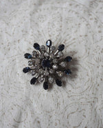 Load image into Gallery viewer, Rhinestone Blue Flower Brooch
