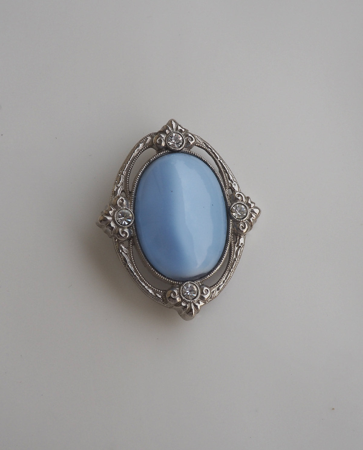 Powder Blue Cabochon Brooch