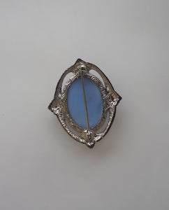 Powder Blue Cabochon Brooch