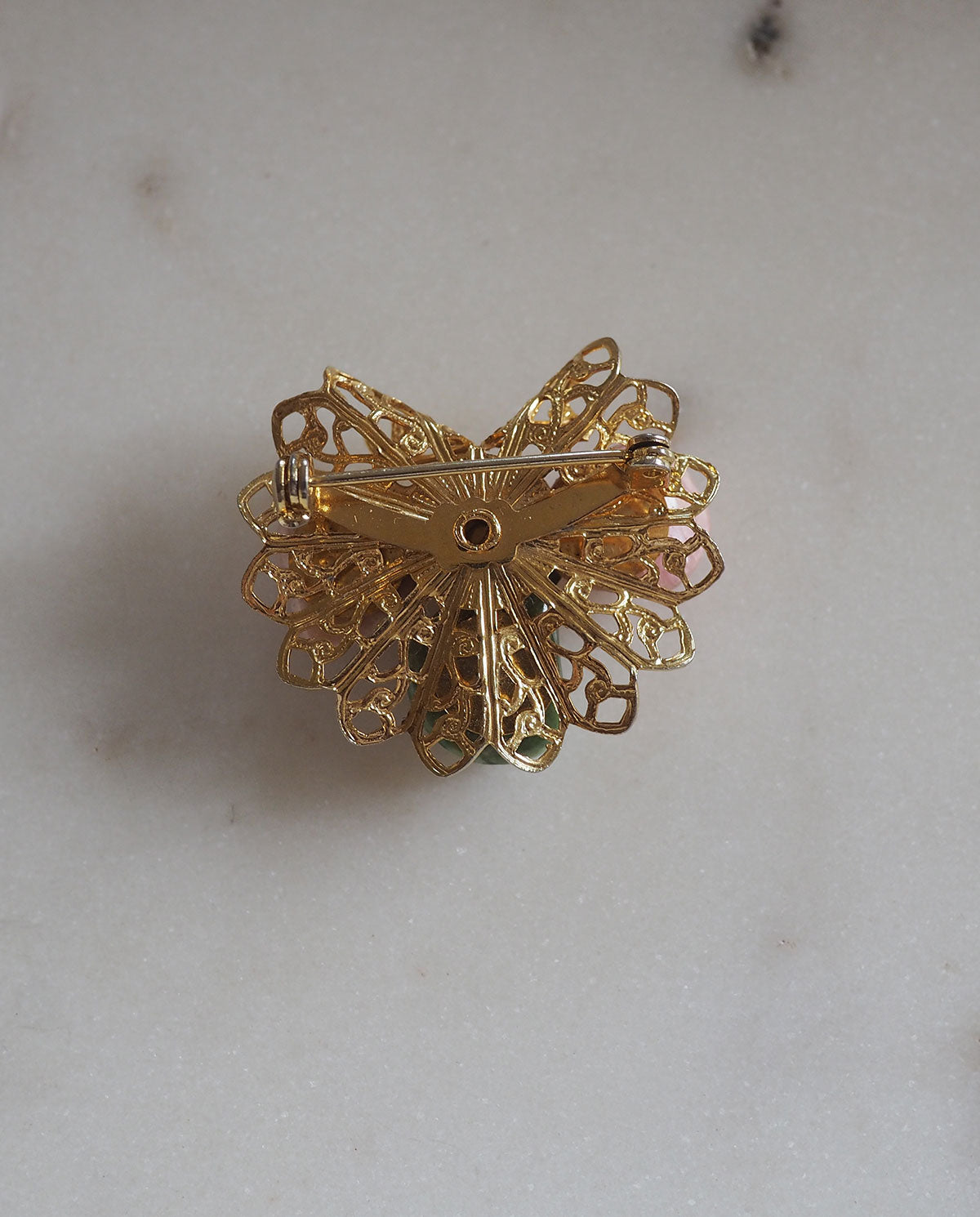 Dainty Colored Stone Brooch