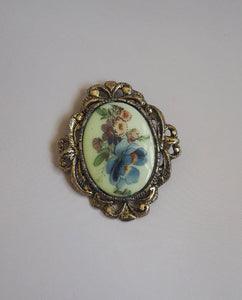 Cameo Flower Brooch/Pendant