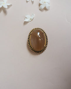 Caramel Cabochon Brooch