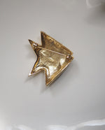 Load image into Gallery viewer, Gold Tone Green Fish Brooch
