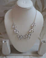 Load image into Gallery viewer, LBVY Signed Silver Rhinestone Necklace
