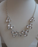 Load image into Gallery viewer, LBVY Signed Silver Rhinestone Necklace
