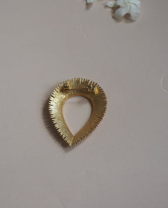 Gold Tone Droplet brooch