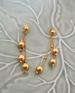 Load image into Gallery viewer, Gold Tone Ball Drop Earrings
