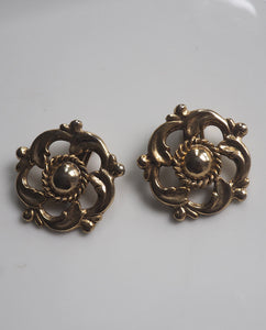 Gold Tone Statement Earrings