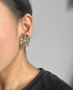 Load image into Gallery viewer, Gold Tone Statement Earrings
