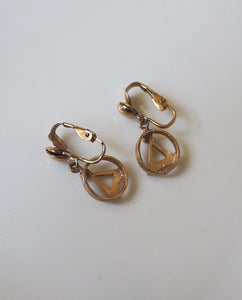 Gold Tone Drop Clip Ons