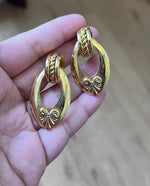 Load image into Gallery viewer, Gold Tone Statement Clip Ons
