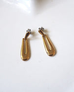 Load image into Gallery viewer, Gold Tone Dangle Earrings
