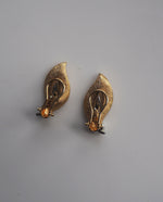 Load image into Gallery viewer, Gold Tone with Silver Detail Leaf Clip On
