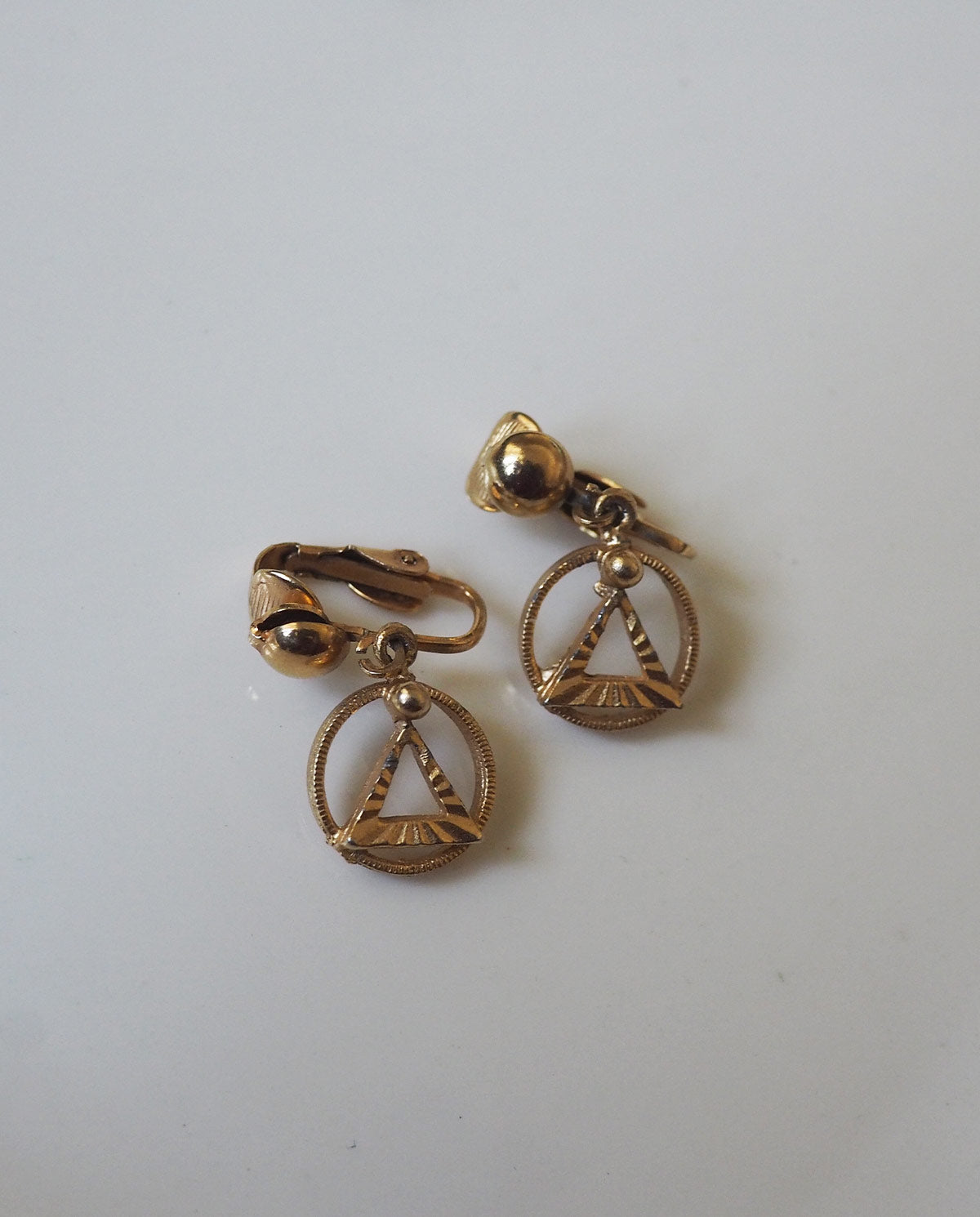 Gold Tone Drop Clip Ons