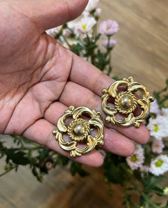 Gold Tone Statement Earrings