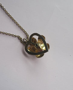 Heart Flower Pendant Necklace