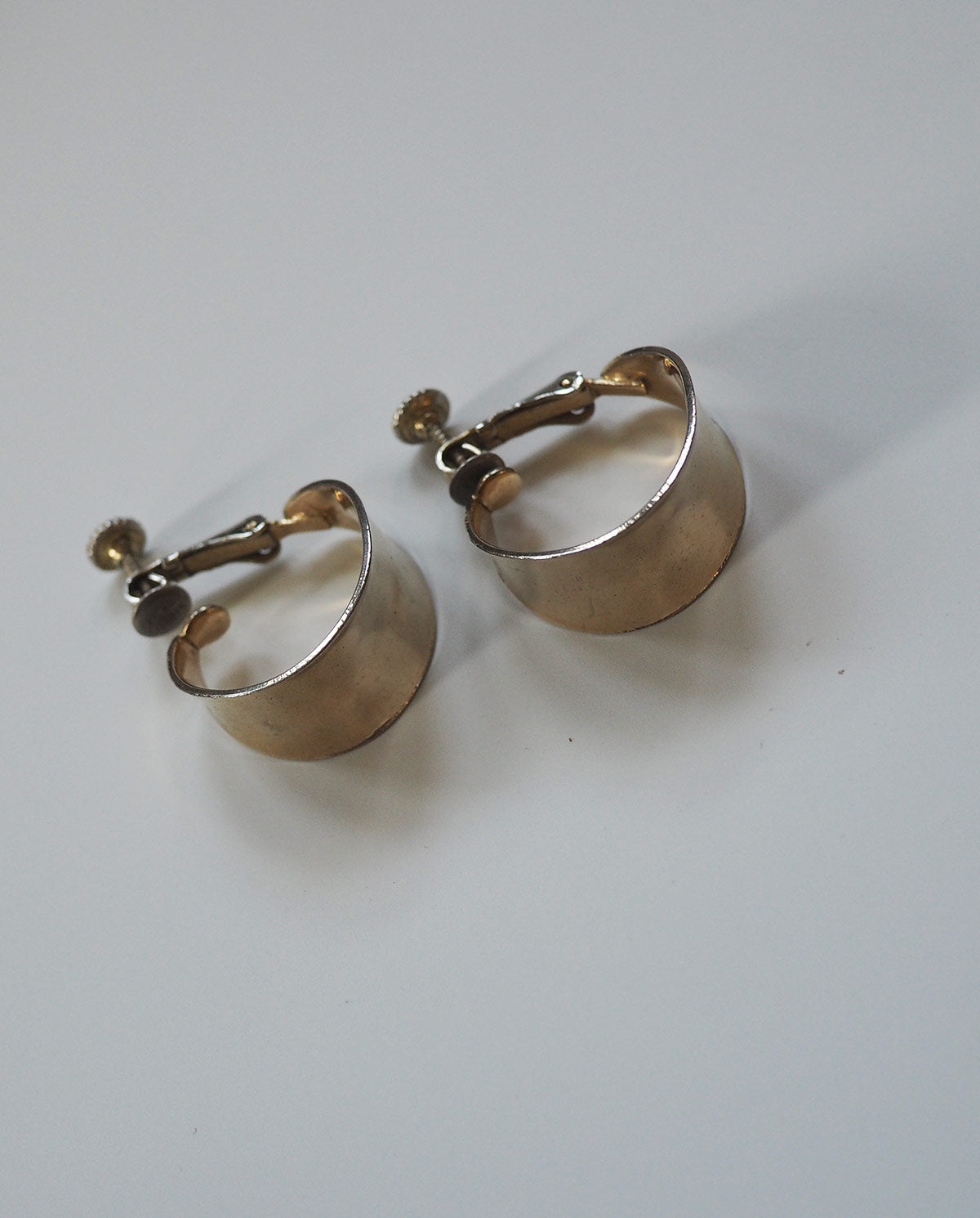 Gold Tone Hoop Clip ons