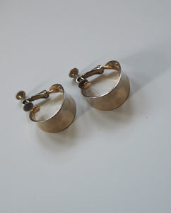 Gold Tone Hoop Clip ons