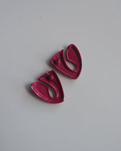 Pink V Earrings