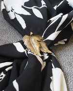 Load image into Gallery viewer, Jeri-Lou Signed Leaf Scarf Clip
