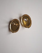 Load image into Gallery viewer, Monet Signed Cameo Girl Blue Pierced Earrings
