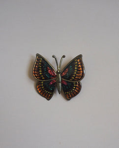 Multi Color Butterfly Brooch