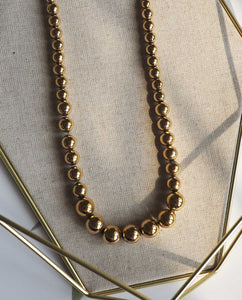 Napier Gold Tone Beaded Long Necklace