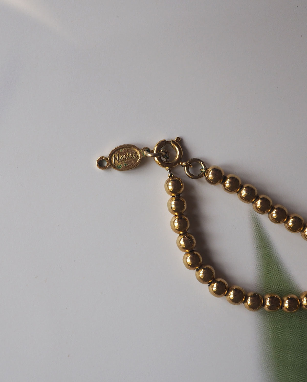 Napier Gold Tone Beaded Long Necklace