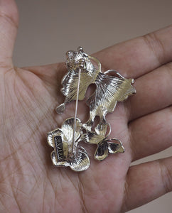 Napier Signed Silver Tone Butterfly Brooch