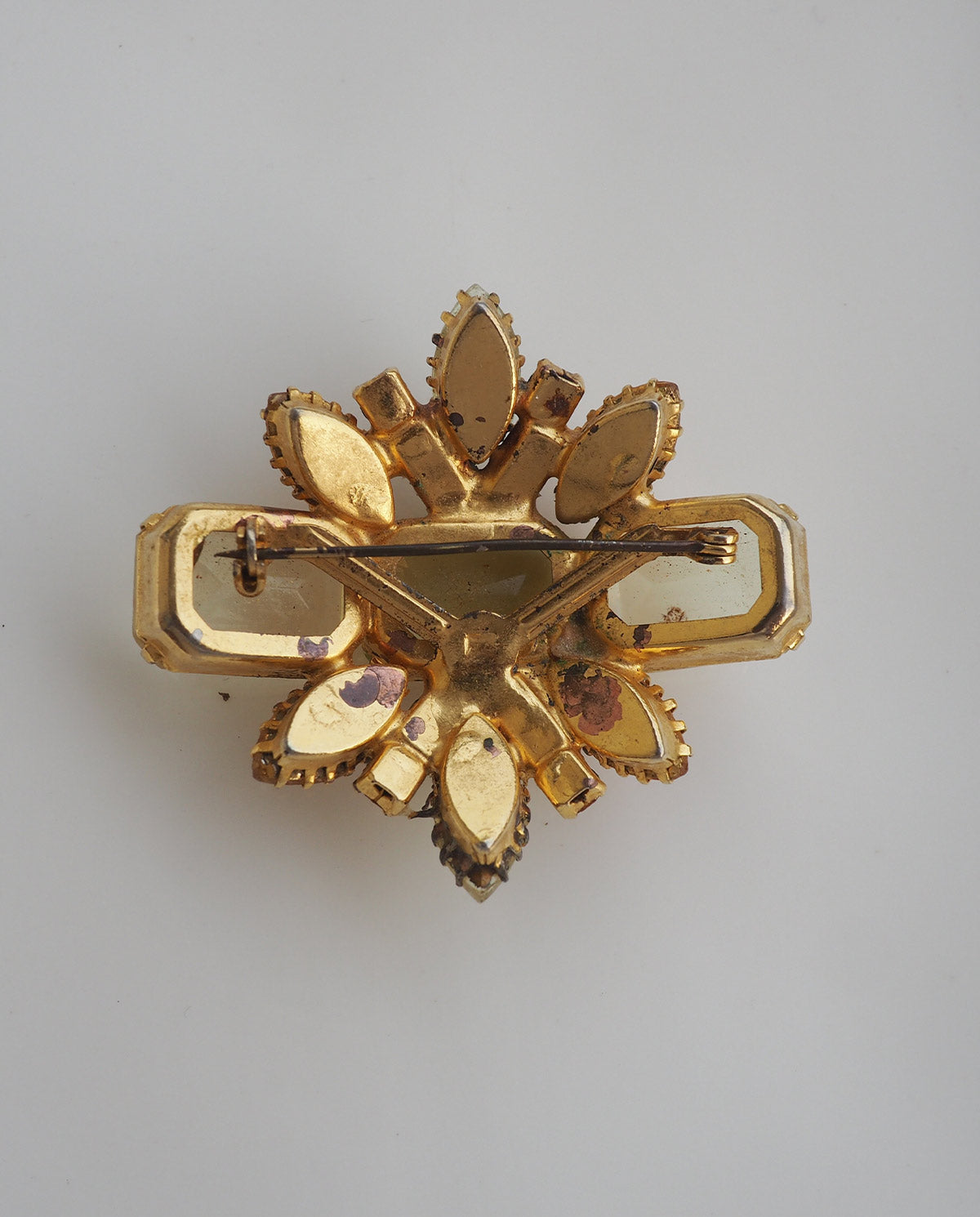 Orange Stone Brooch