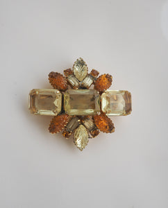 Orange Stone Brooch