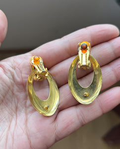 Gold Tone Statement Clip Ons