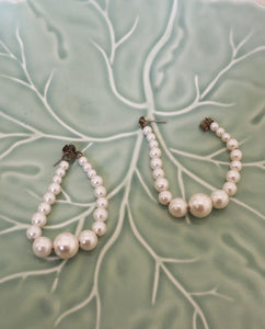 Pearl Dangle Hoops