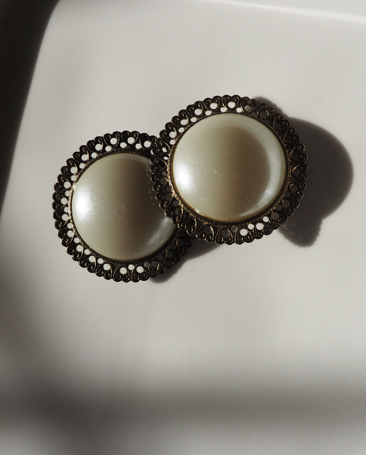 Large Faux Pearl Clip Ons