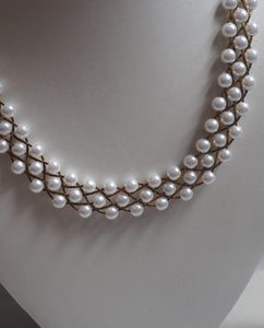 Faux Pearl Choker Necklace