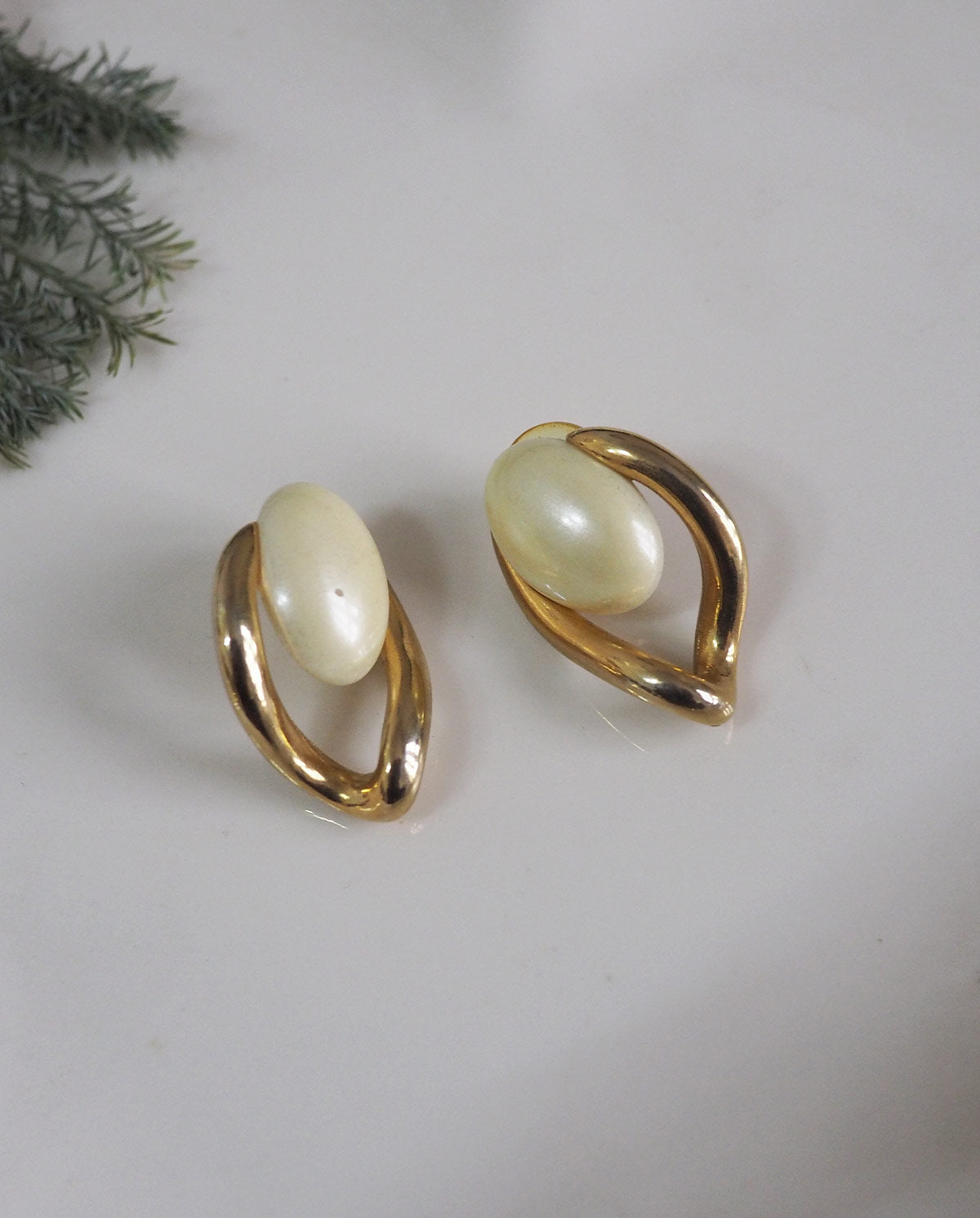 Faux Pearl Statement Earrings