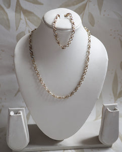 Napier Gold Tone Pearl Bracelet and Necklace set