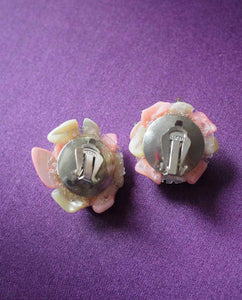 Pink Flower Clip Ons