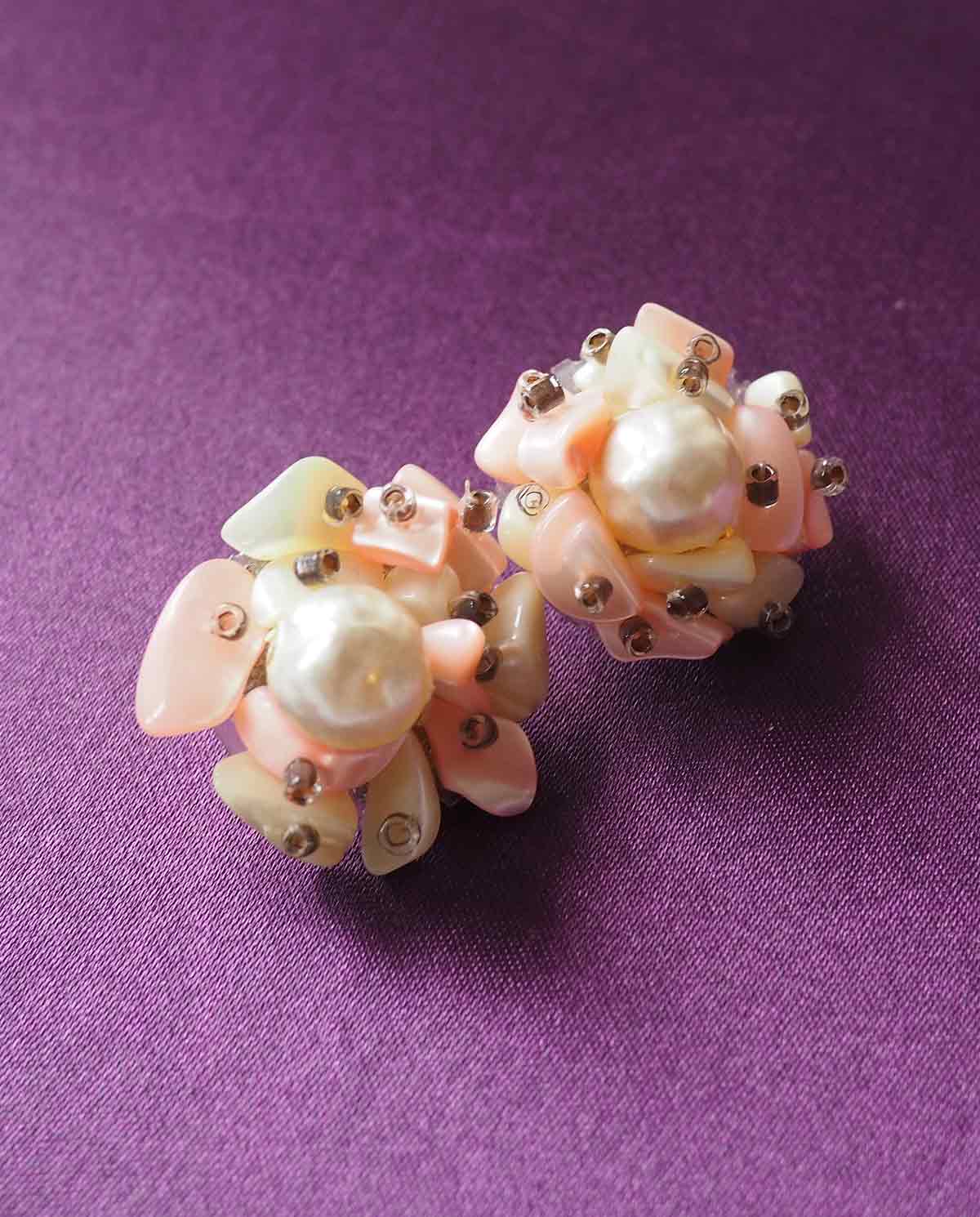 Pink Flower Clip Ons