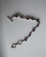 Load image into Gallery viewer, Purple Stone Silver Tone Bracelet
