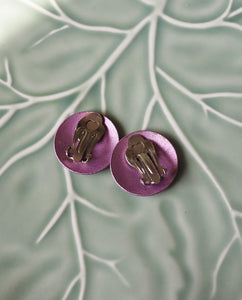 Lavender Round Clip Ons